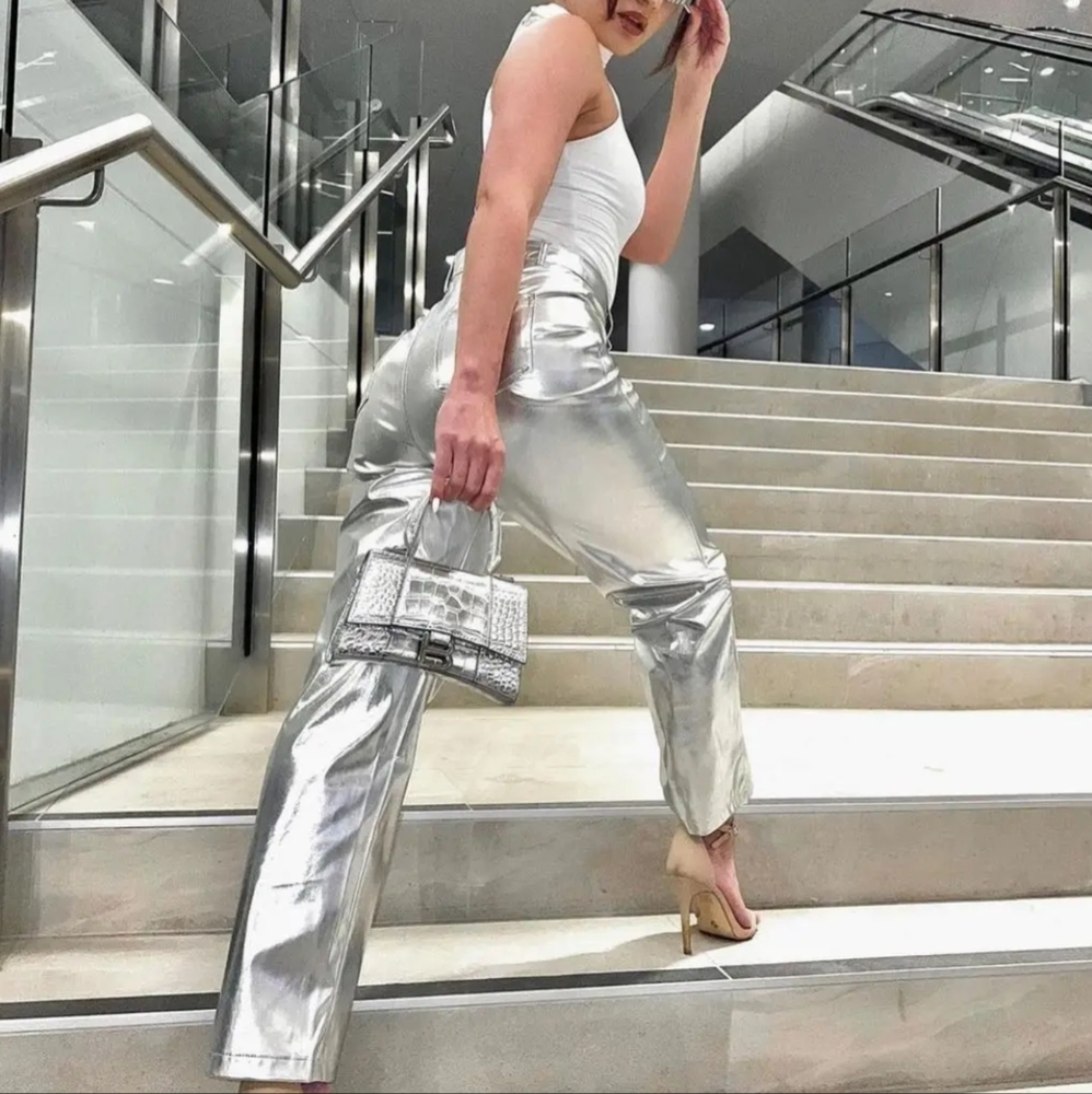 CLEARANCE NWT Amy Lynn Silver Women's Pants